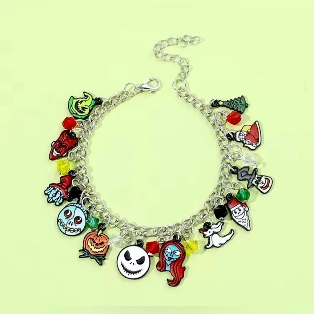 Halloween Bracelet Charm Goth Punk Skater Scary Spooky Party Pumpkin - Picture 6 of 8